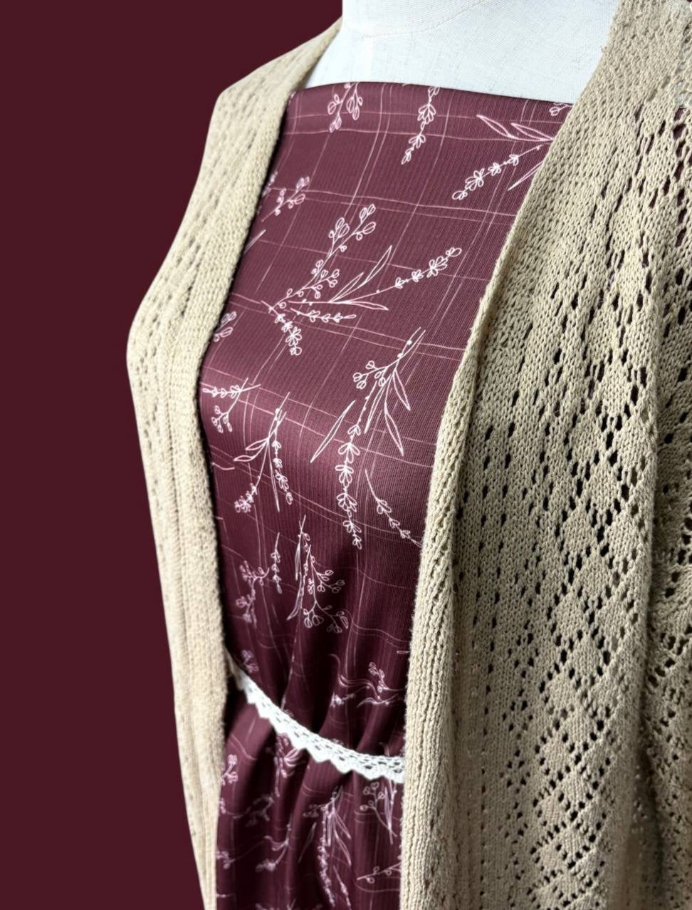 “Burgundy” Mini Rib Knit by the Half Yard