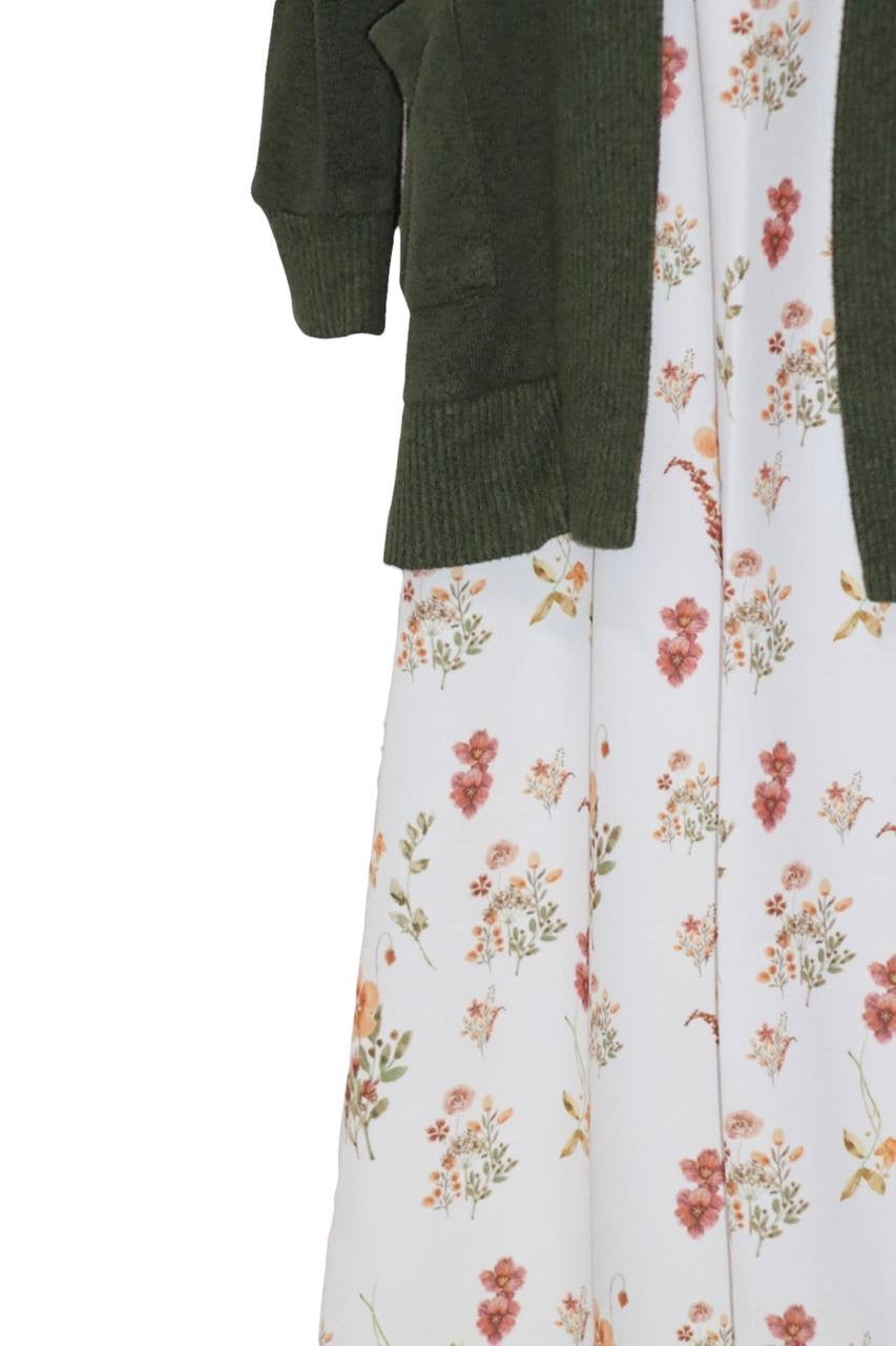 Cloud Poly White Fall Sprigs by the Half Yard