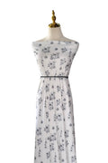 Wide rib White Dreamy Floral  by the half yard