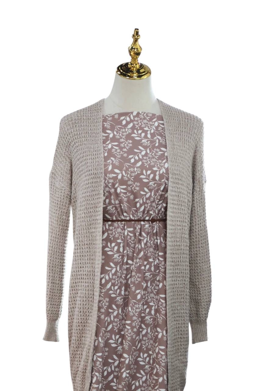 Exclusive Loulou Dusty Taupe Elegant Leaf by the Half Yard