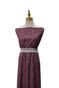 EXCLUSIVE Plum Poly Pinstripe Whispering Leaf by the Half Yard