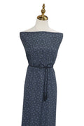 Poly Linen Crêpe “Dark blue” by the half yard