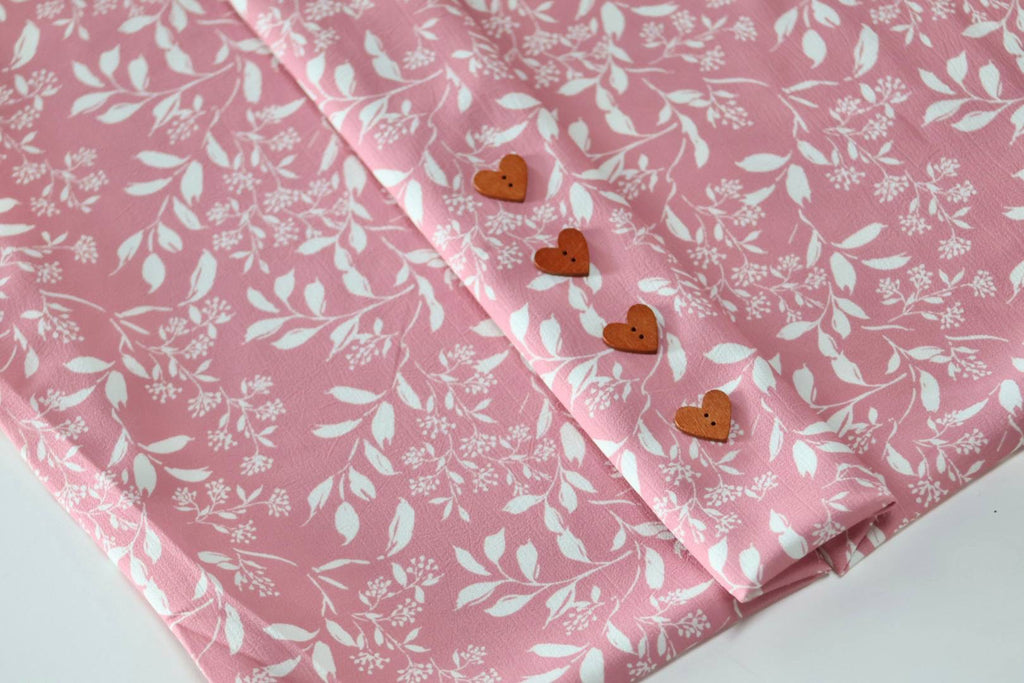 Exclusive Cloud Poly  Carnation Elegant Leaf by the Half Yard