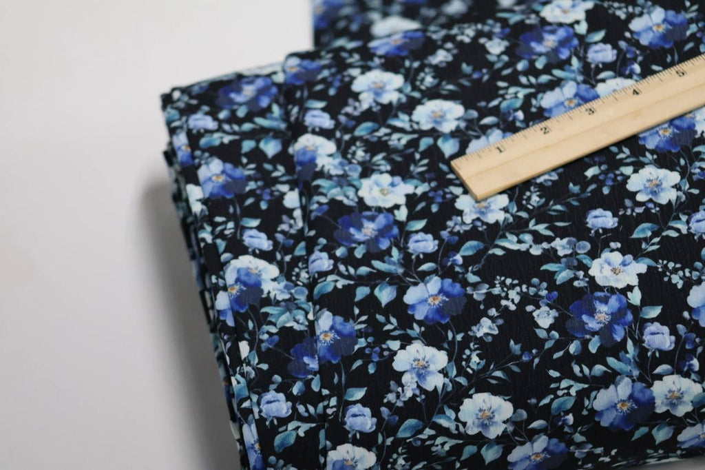 EXCLUSIVE Pineskin Azure Garden Posies by the half yard
