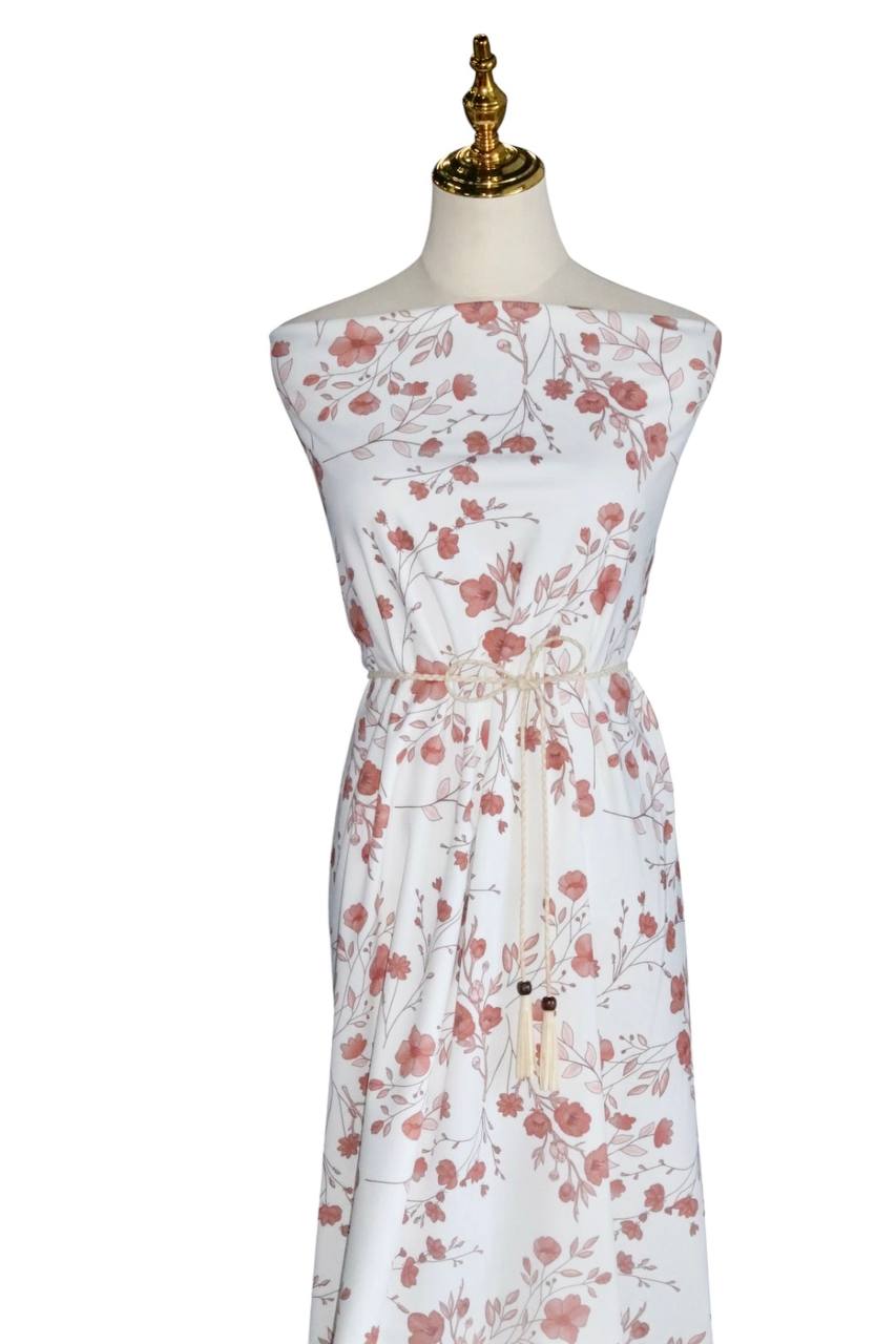 Butter knit Vintage Rosewood Floral by the half yard