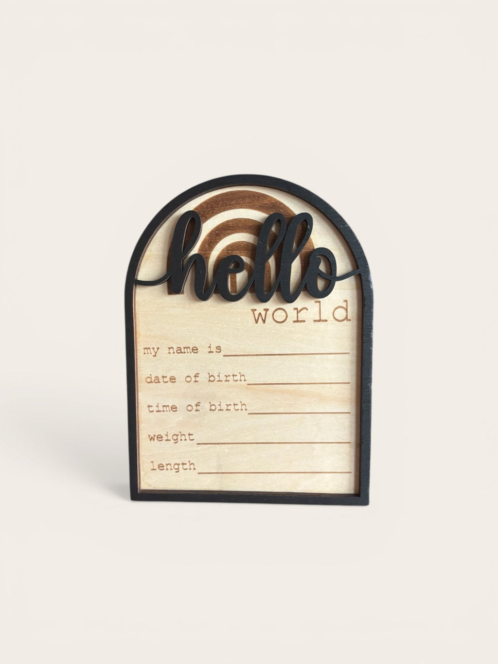 Rainbow Wooden Birth Stat