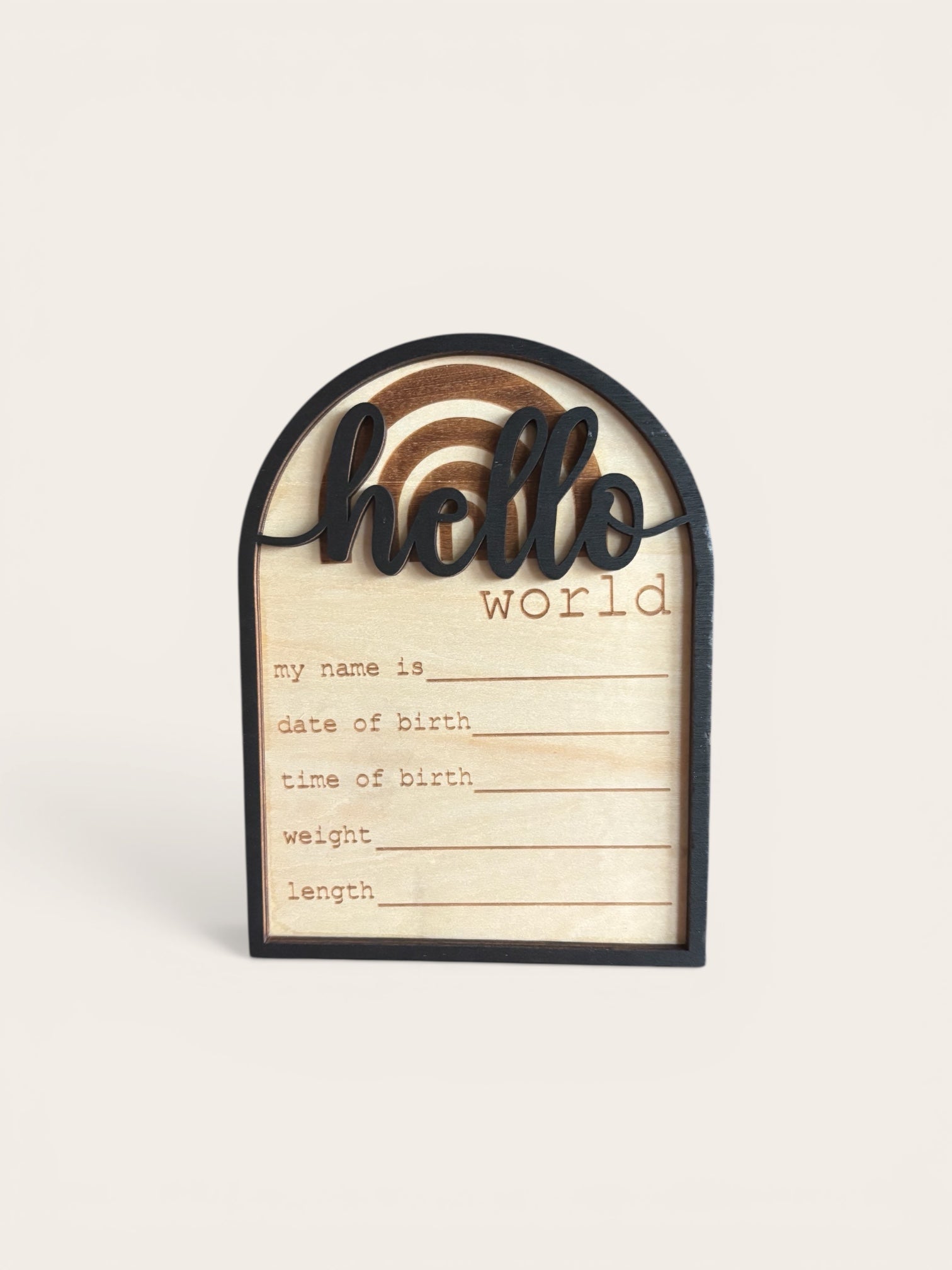 Rainbow Wooden Birth Stat