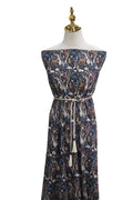 Midnight Wildflower floral Swiss dot knit by the Half Yard