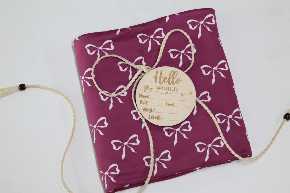 Exclusive Double Brushed Poly Berry Kiss Whimsical Bows by the Half Yard