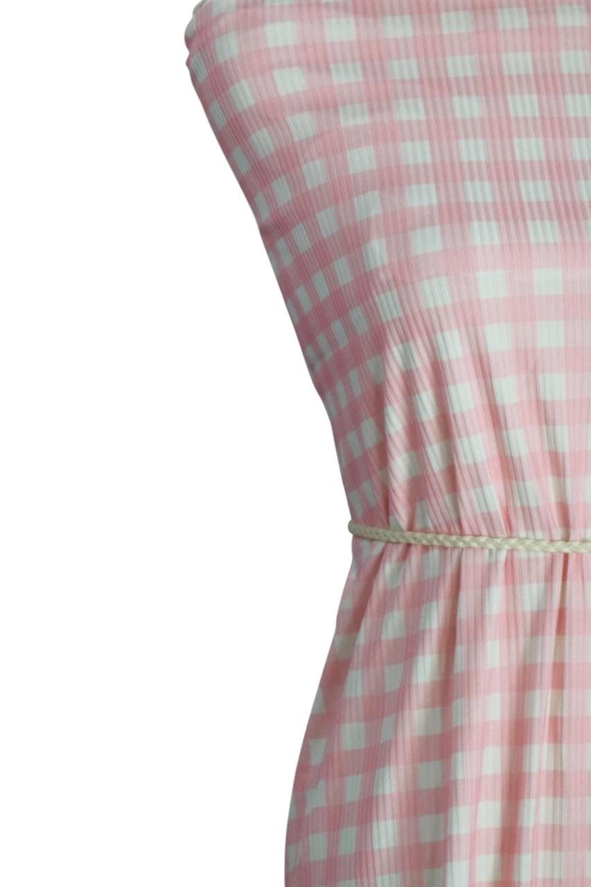 Narrow Rib Pretty Pink Gingham by the Half Yard