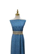 EXCLUSIVE  French blue Pineskin whispering leaf by the half yard