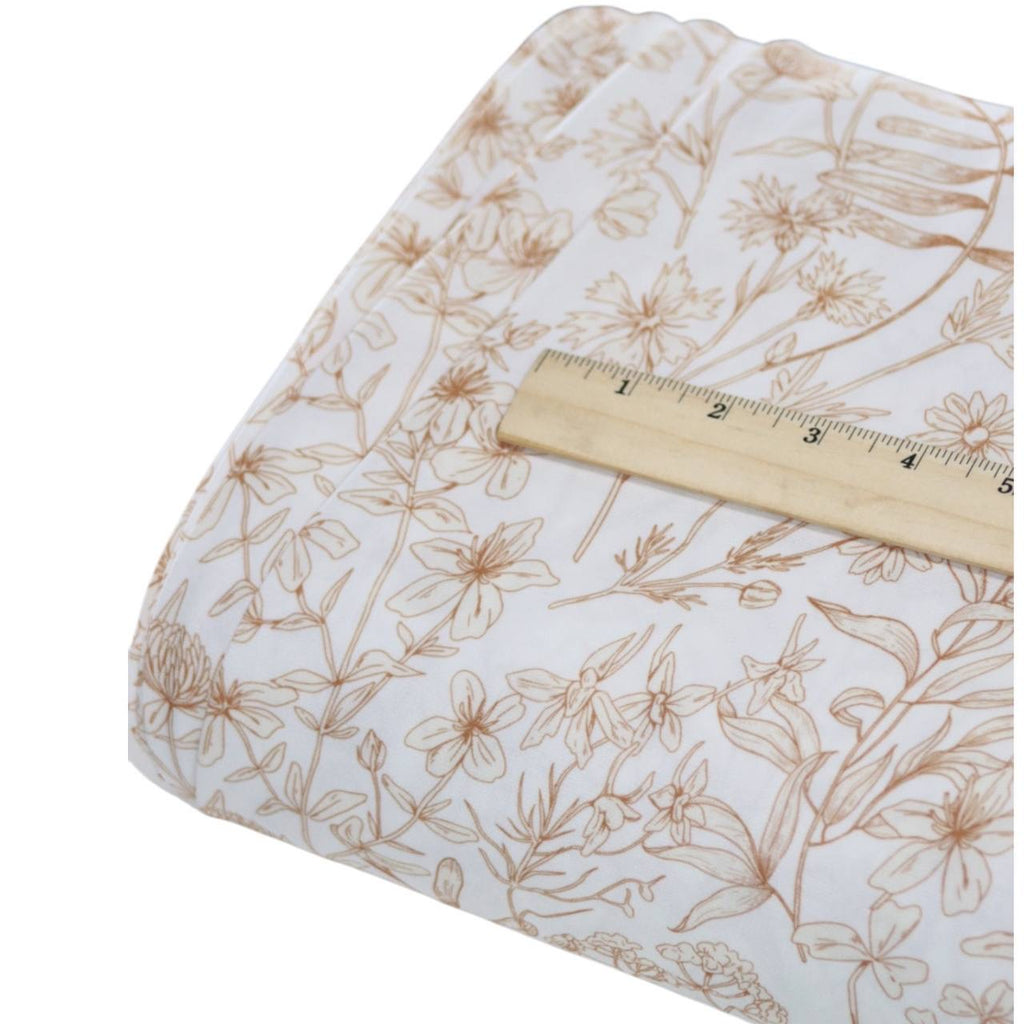 Linen Look Poly Terra-cotta Meadow Harvest by the Half Yard