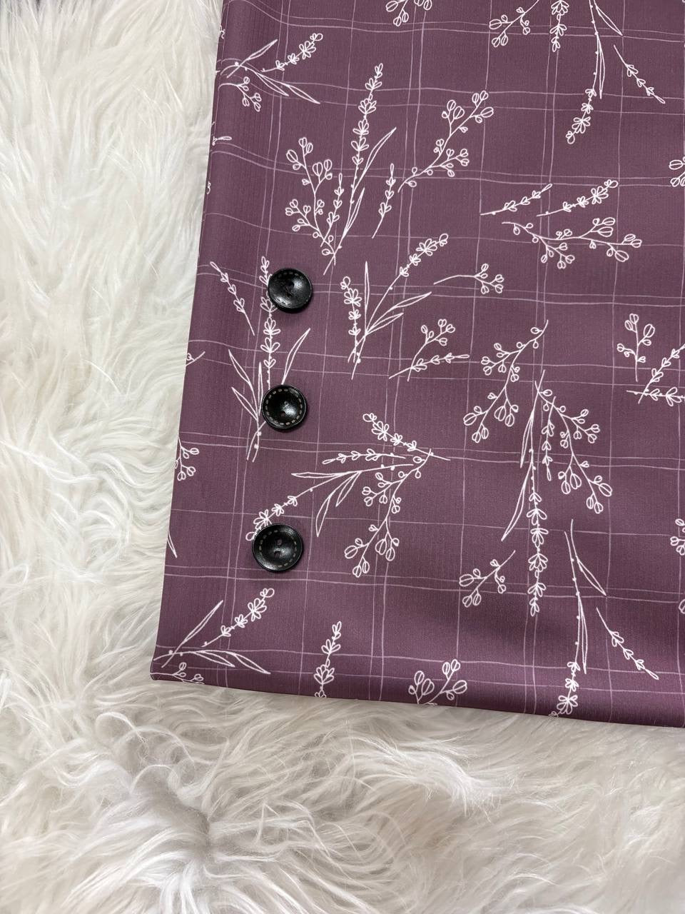 “Grape Mist”Mini Rib Knit by the Half Yard