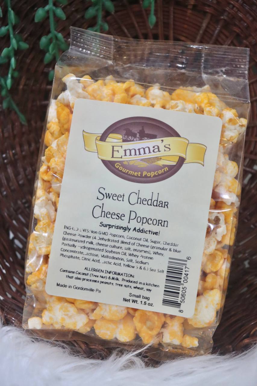 Emma’s Gourmet Sweet Cheddar Popcorn