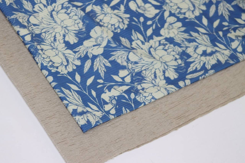 Narrow Rib Royal Blue Timeless Peony by the Half Yard