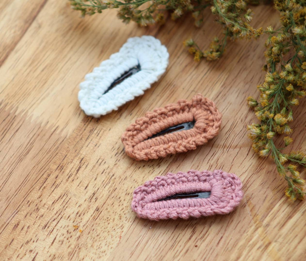 Handmade Crocheted Hair Clips