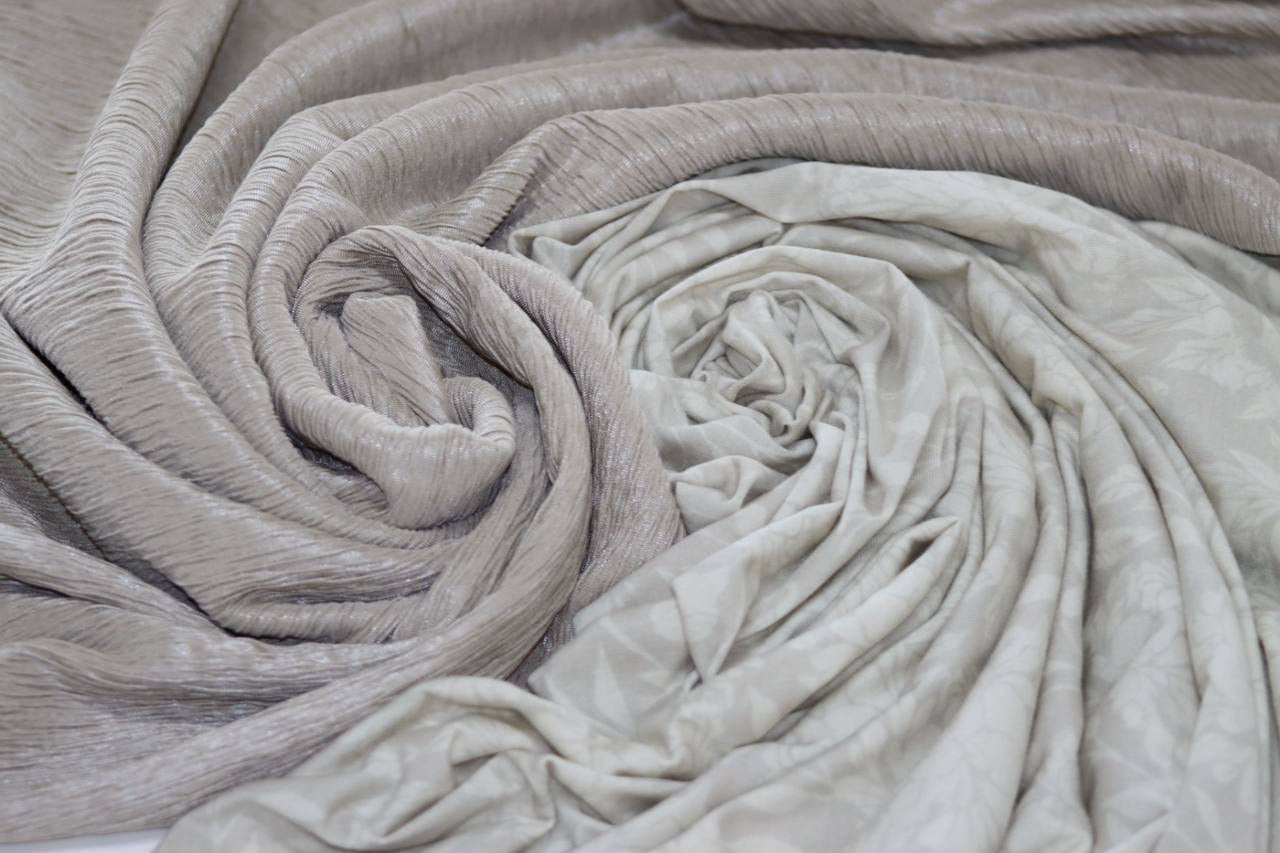 Cotton Spandex Champagne Timeless Peony by the Half Yard
