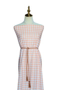 Diamond Swiss Dot Pretty Peach Gingham by the Half Yard