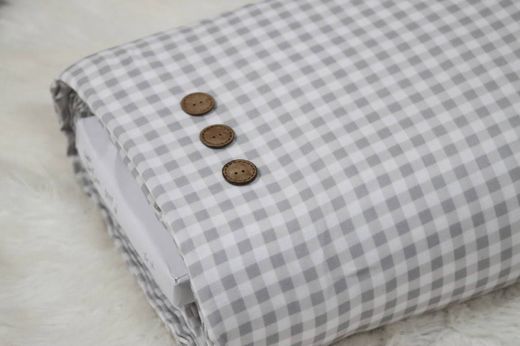 Double Gauze Cotton Smoky Gingham by the half yard