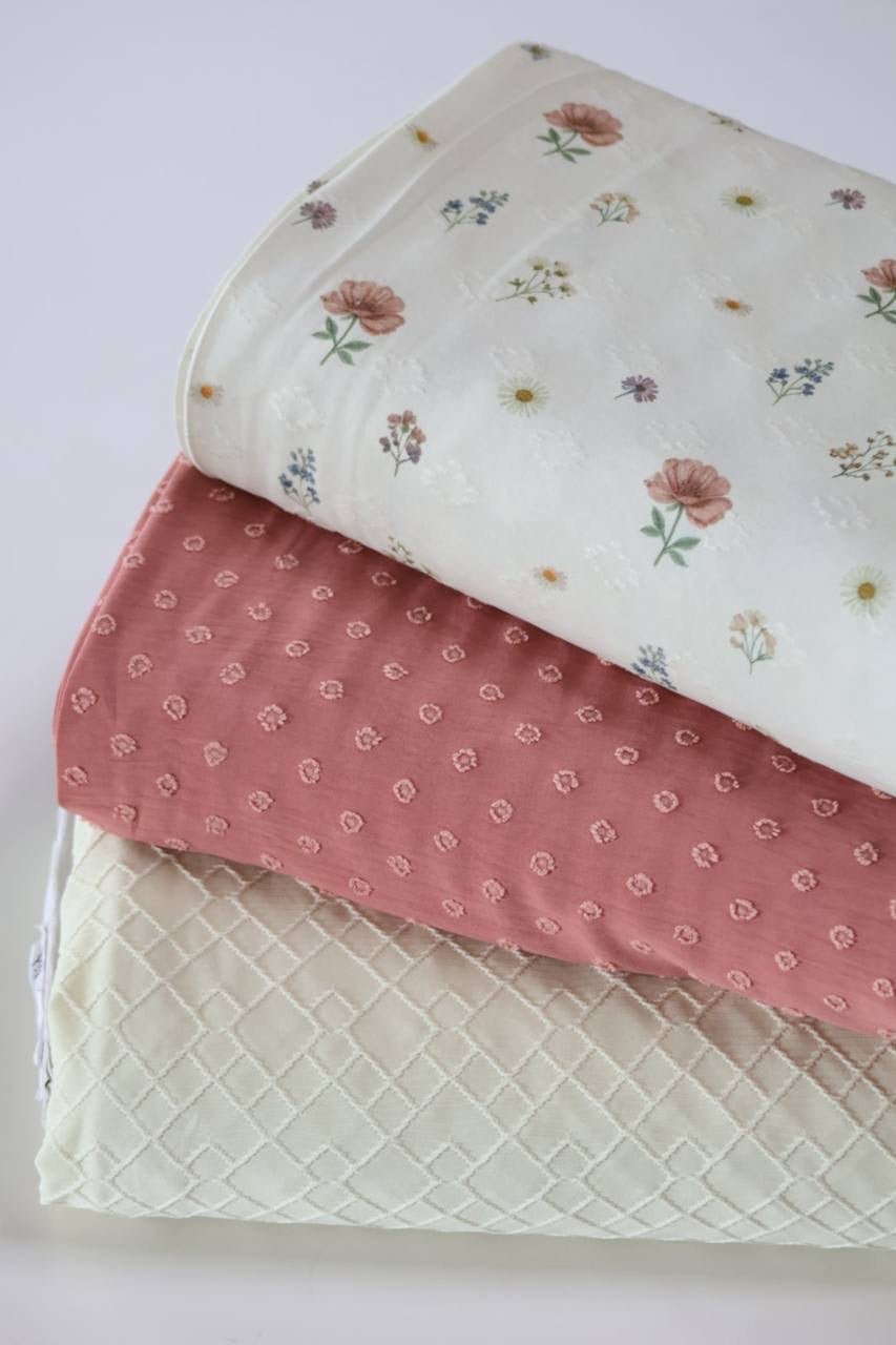 Exclusive Diamond Swiss Dot Cream Cottage Primrose by the Half Yard