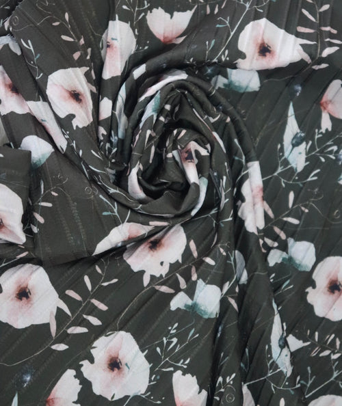 Blush Poppy Sprigs on Charcoal
By the half yard Raised Poly Pinstripe