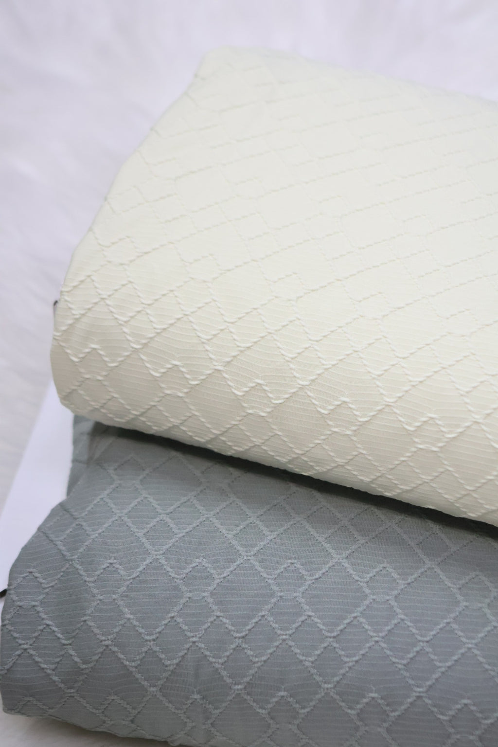 Raised diamond Jacquard knit solid￼ by the Half Yard