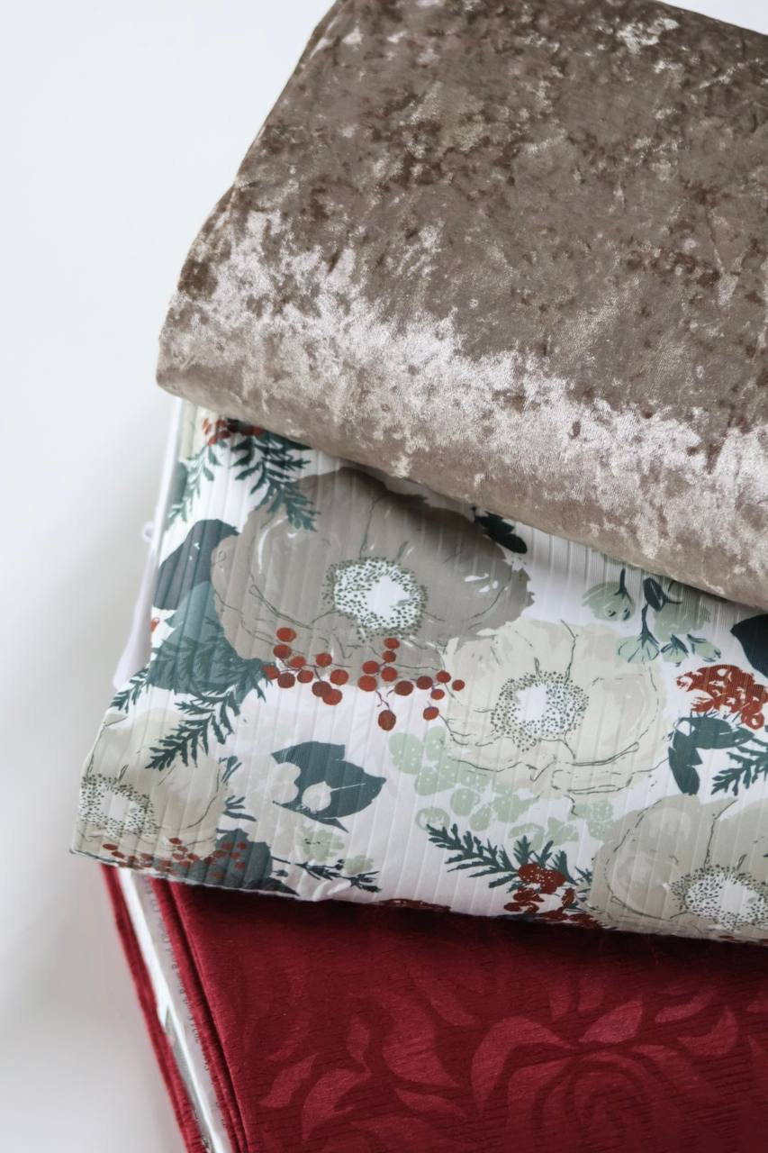 Taupe Crushed Velvet by the Half Yard