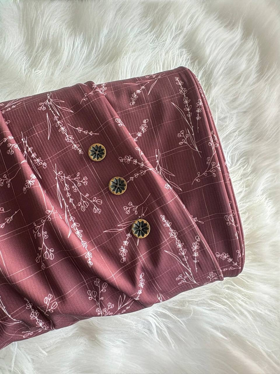 “Burgundy” Mini Rib Knit by the Half Yard