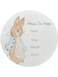 Hand Drawn Birth Stat “Peter Rabbit”