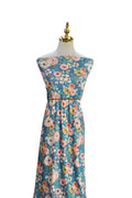 Exclusive Wide Rib Teal Mist Ranunculus by the Half Yard