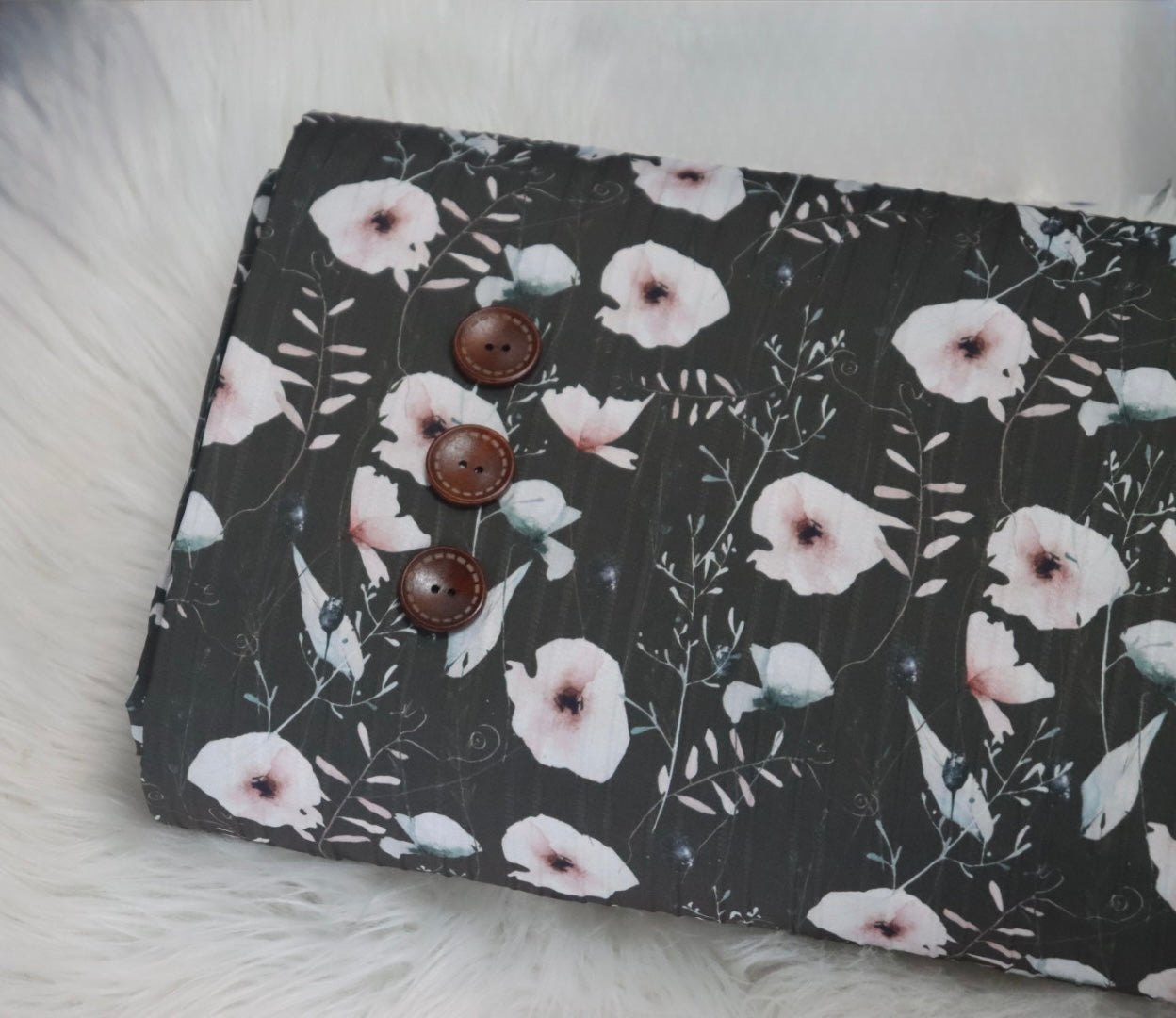 Blush Poppy Sprigs on Charcoal
By the half yard Raised Poly Pinstripe