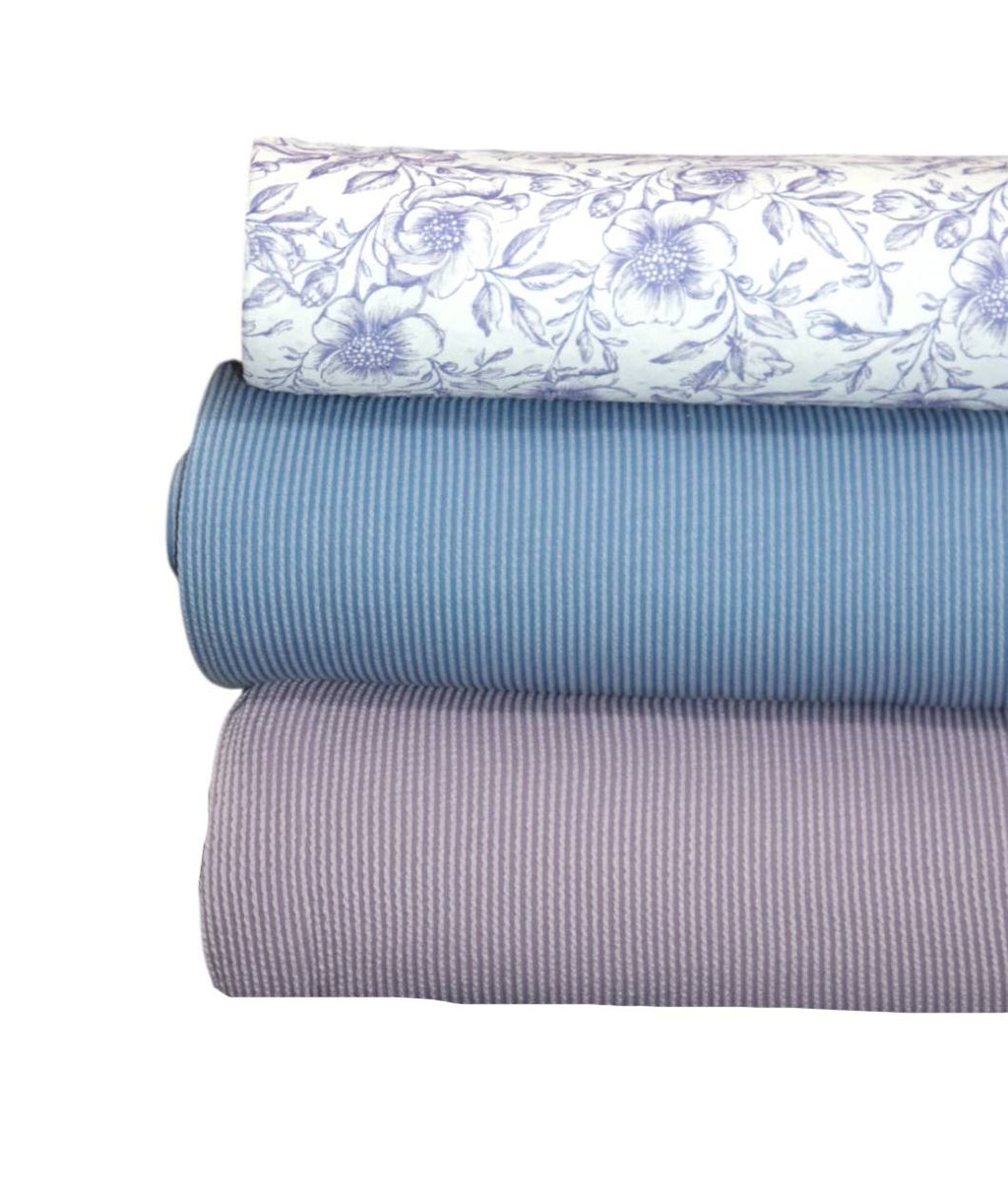 Timeless toile blue Swiss dot by the half yard