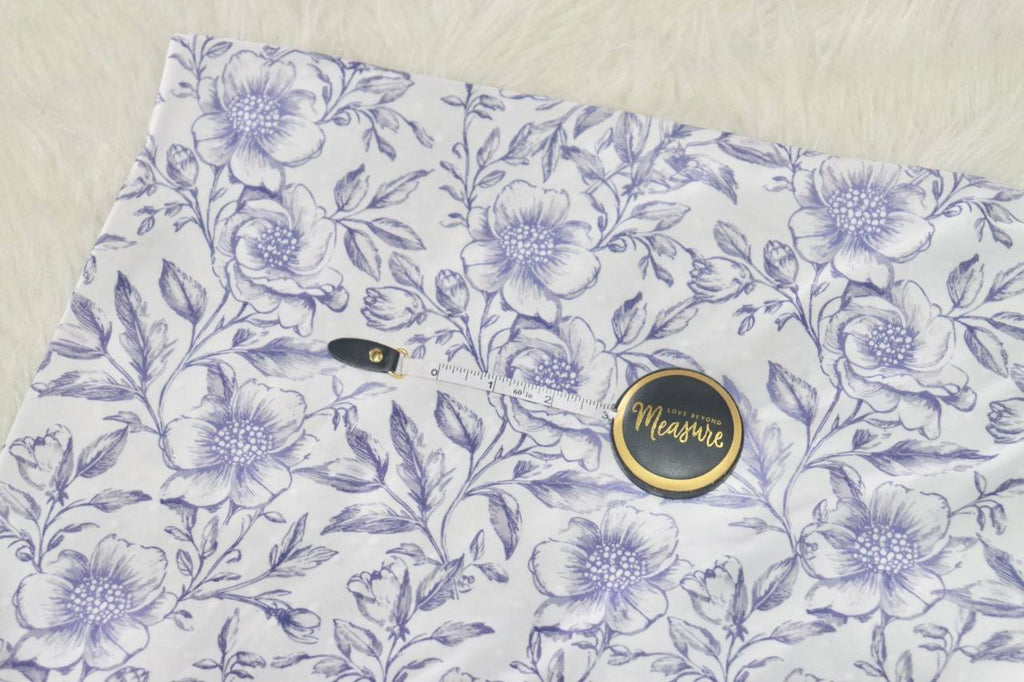 Timeless toile blue Swiss dot by the half yard
