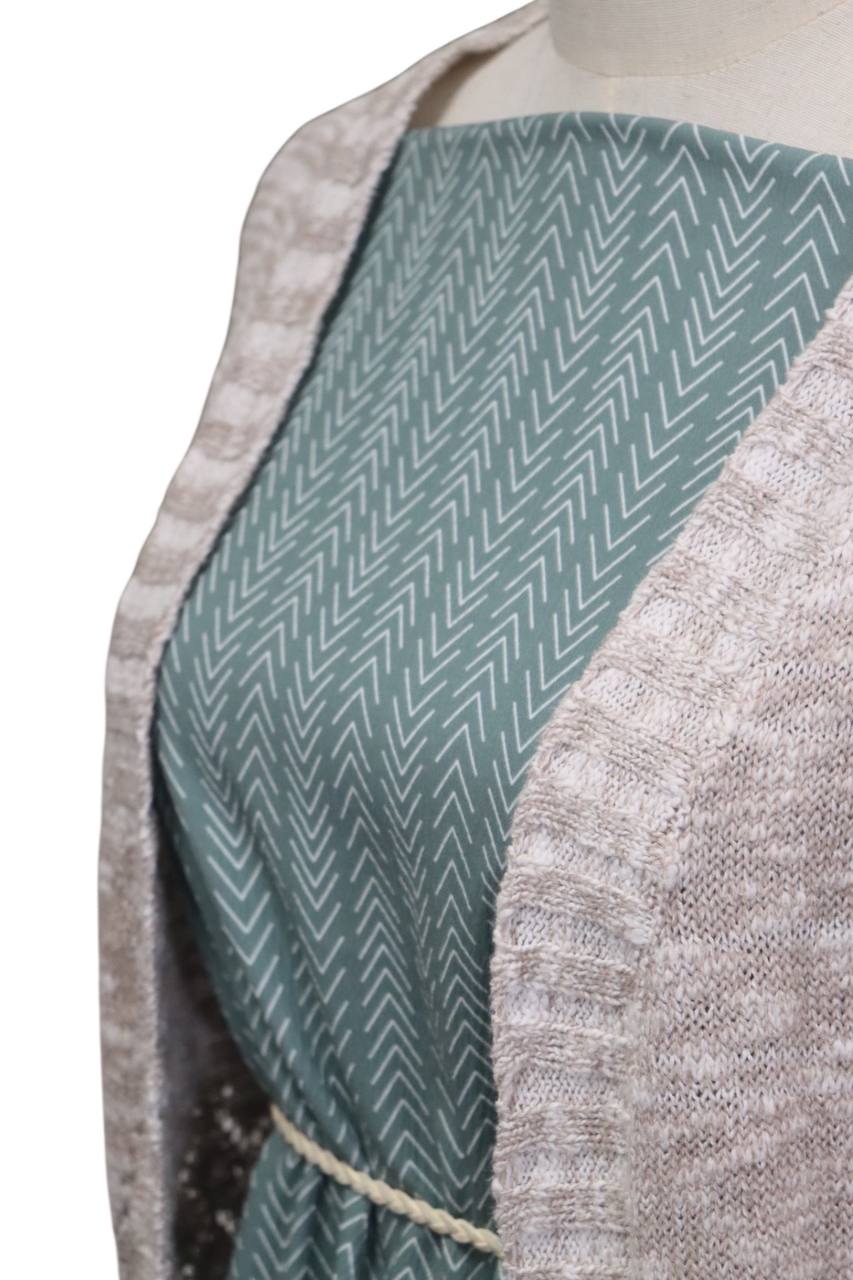 Hunter Chevron stripe Pineskin by the half yard
