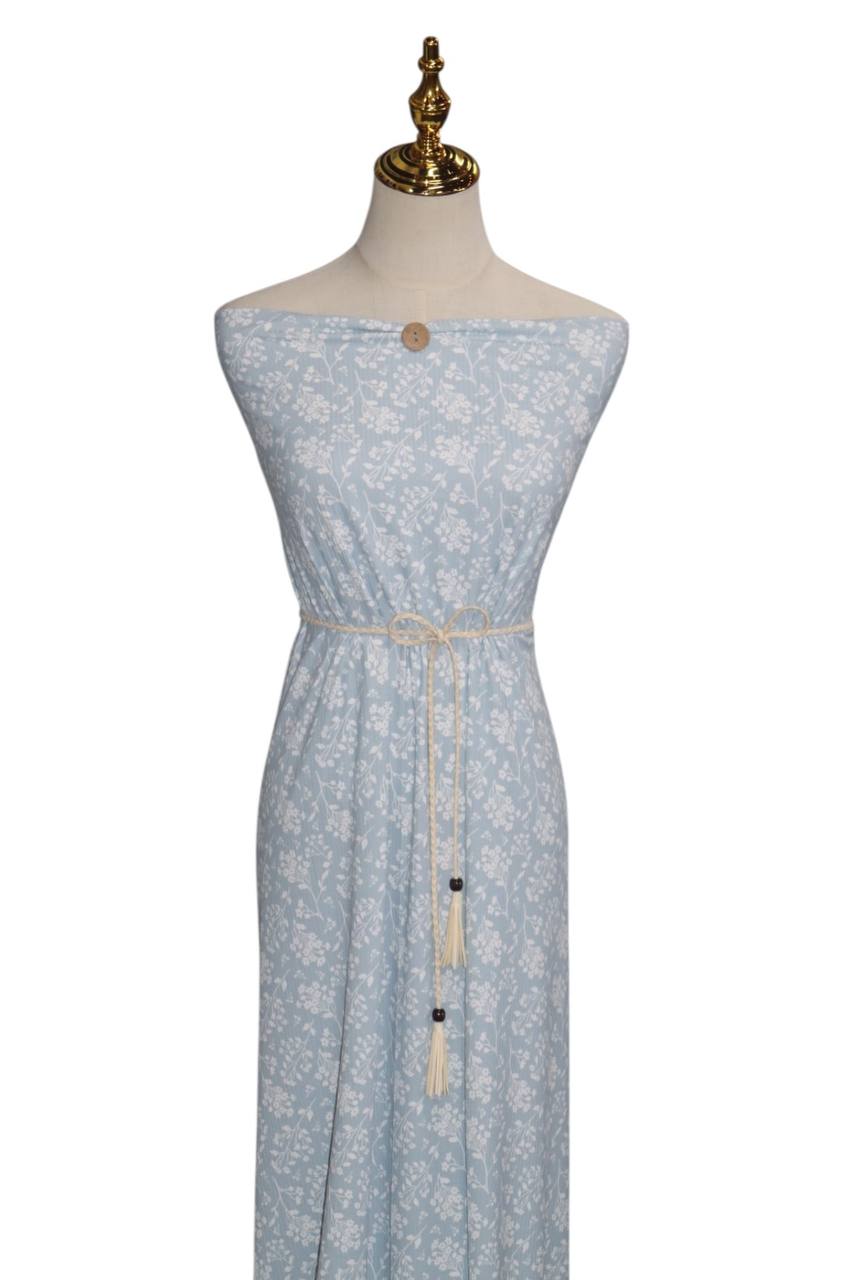 Powder Blue Delicate whisper Reign rib by the half yard