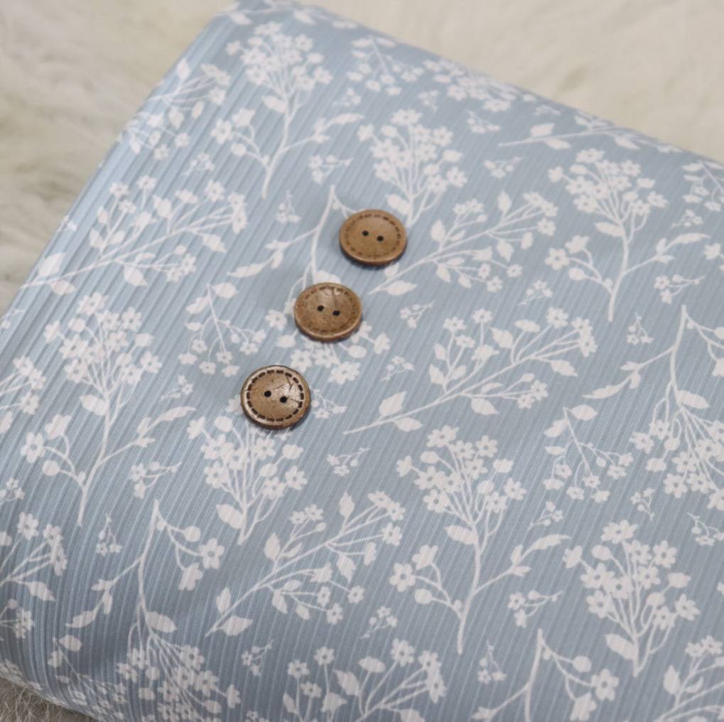 Powder Blue Delicate whisper Reign rib by the half yard