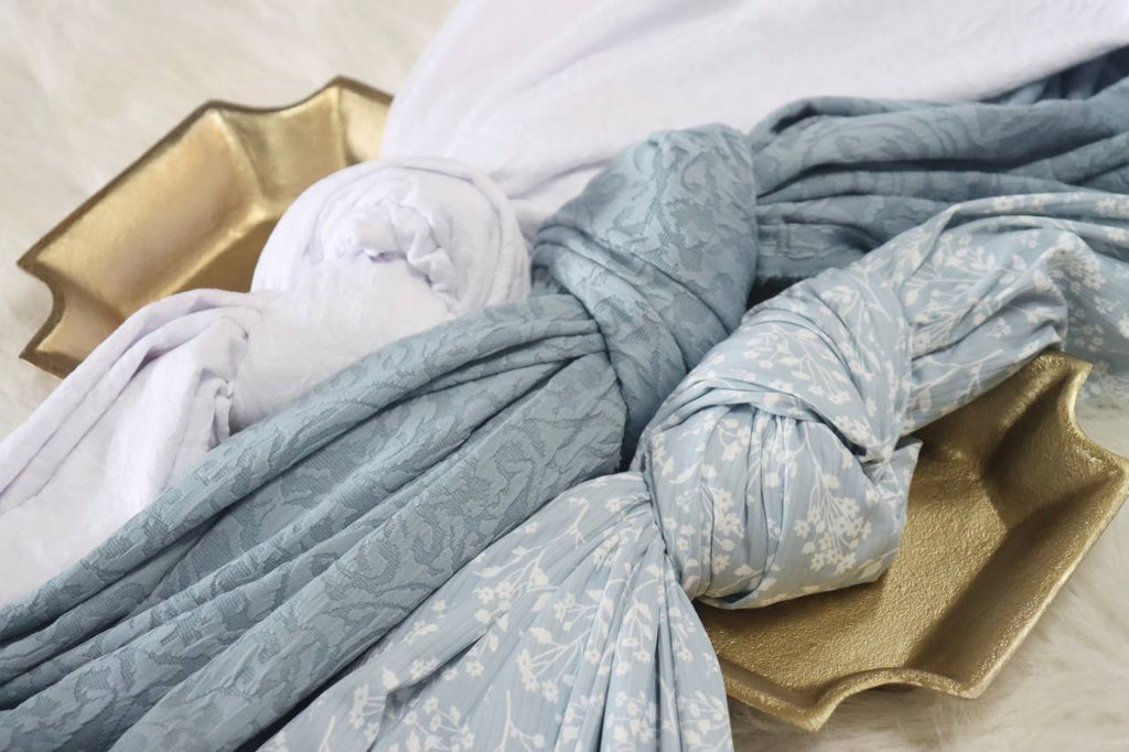 Powder Blue Delicate whisper Reign rib by the half yard