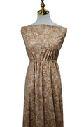 EXCLUSIVE Butter knit  Carmel dainty floral sketch by the half yard