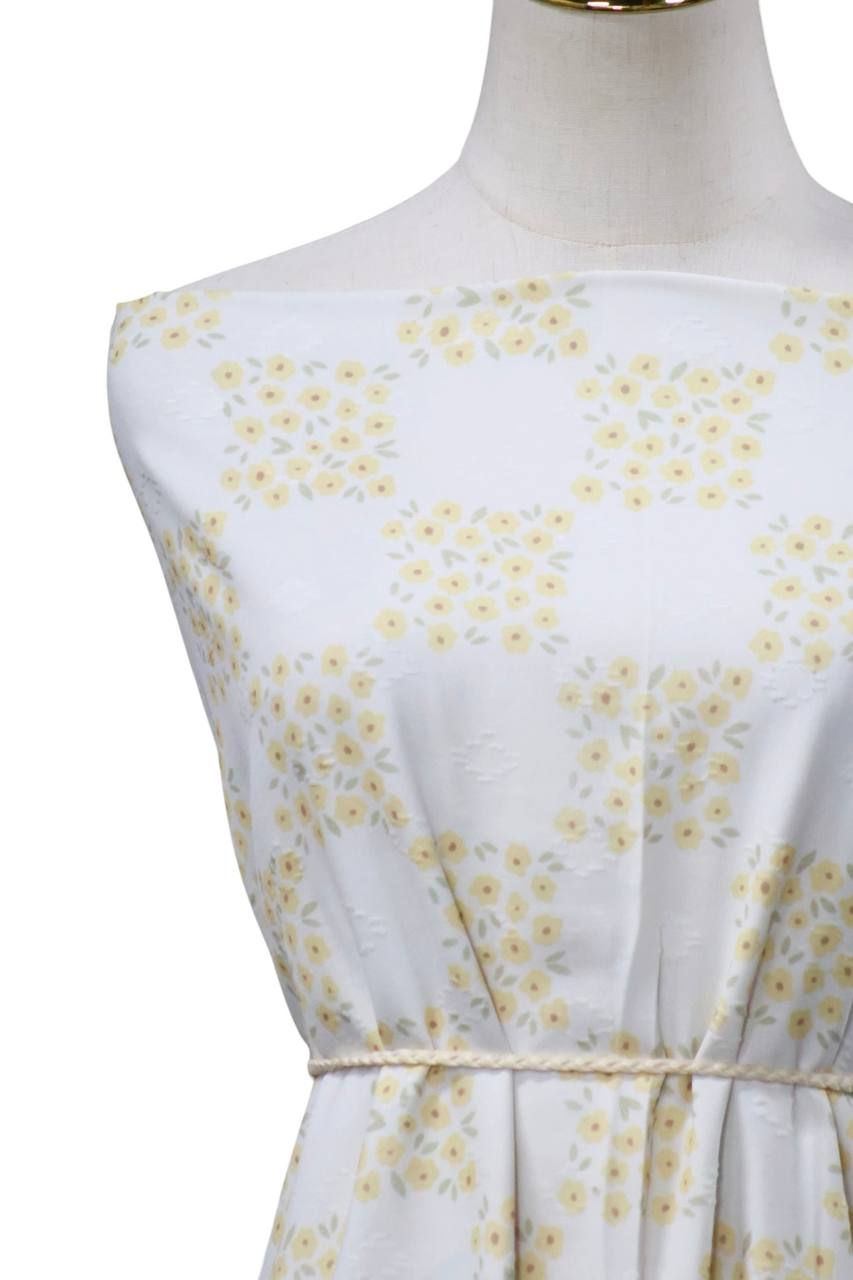 EXCLUSIVE Diamond Swiss dot Sunlight Watercolor floral Checks
By the half yard