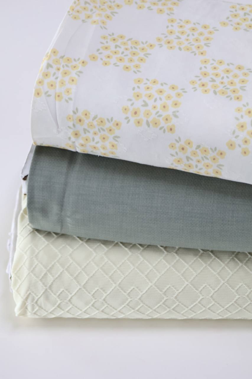 EXCLUSIVE Diamond Swiss dot Sunlight Watercolor floral Checks
By the half yard