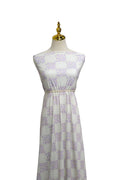 EXCLUSIVE Narrow rib Wisteria Watercolor floral Checks by the half yard