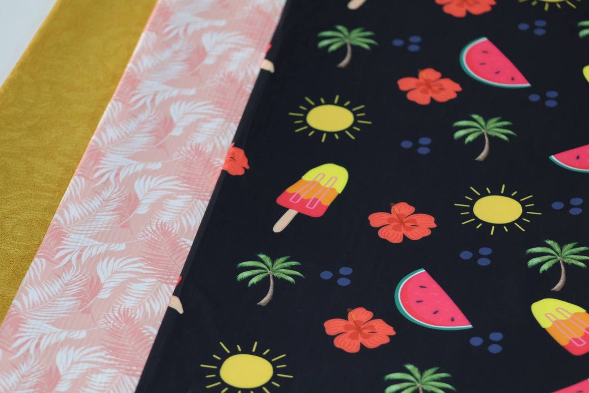 EXCLUSIVE butter knit Black summer days by the half yard