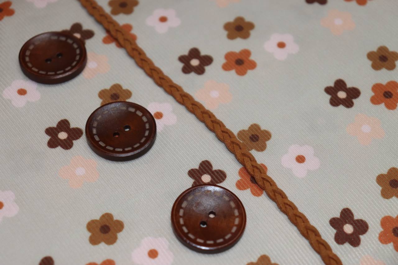 Earthy Variegated floral Petite Rib by the half yard