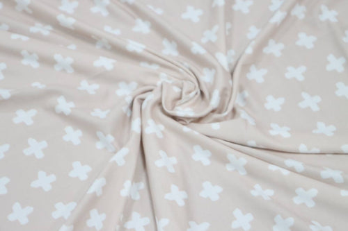 Beige Boho Design
Double brushed by the half yard
