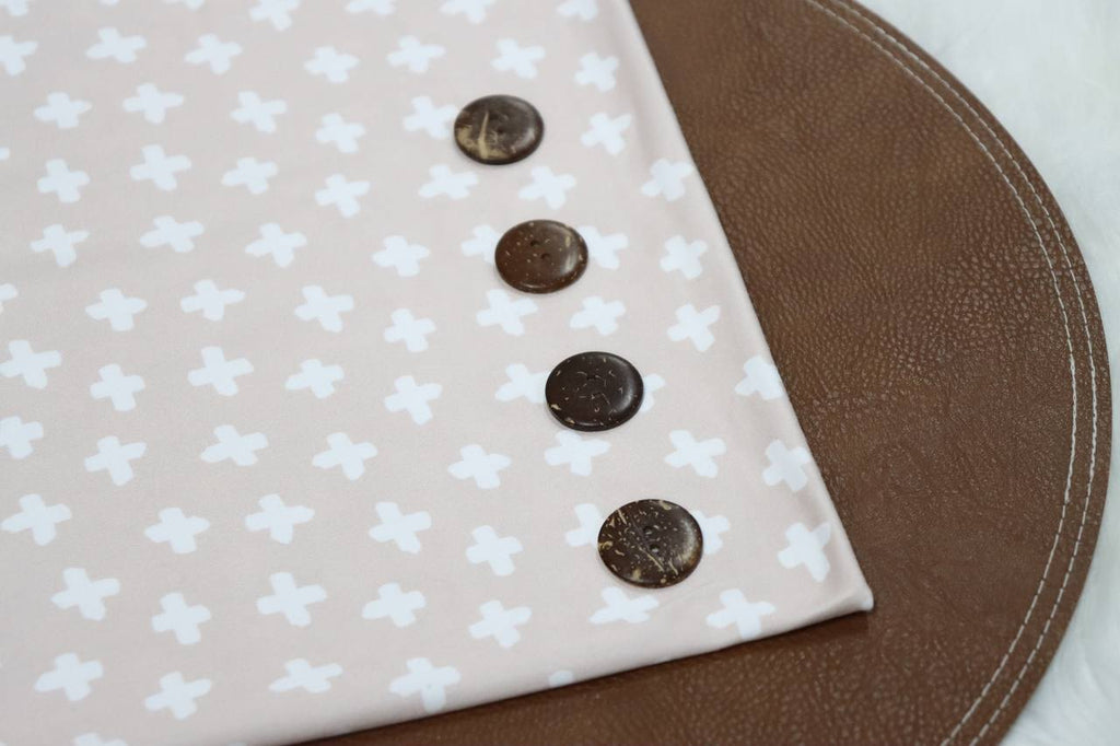 Beige Boho Design
Double brushed by the half yard