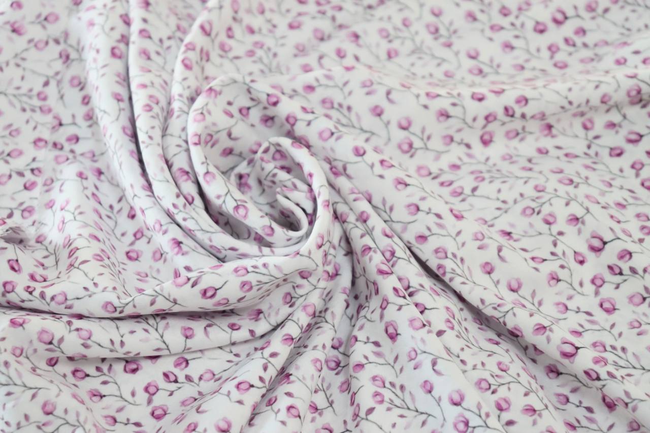 Violet Mini Tulips Feather Poly by the half yard