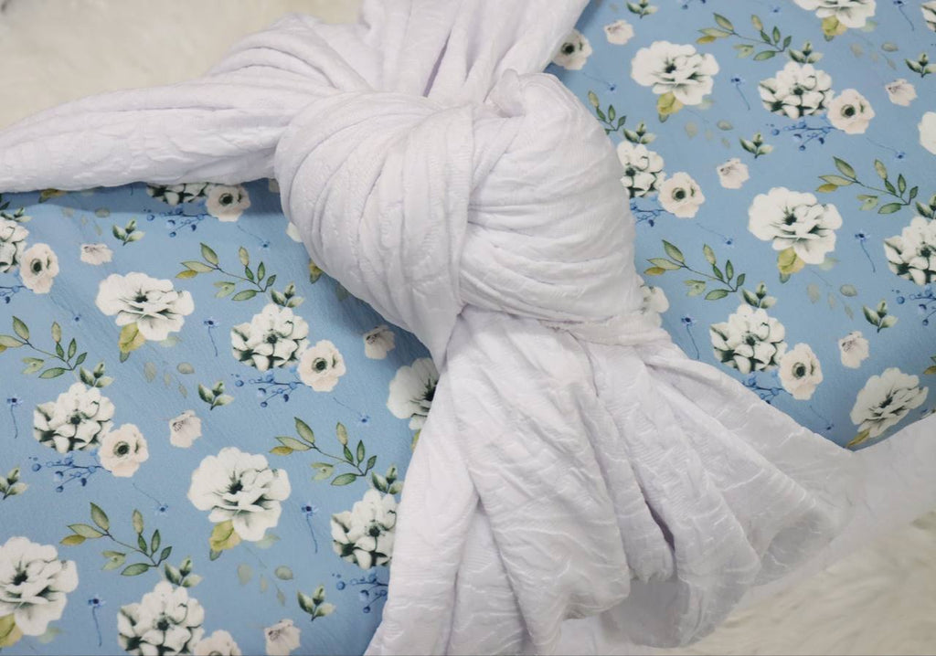 Leona Dusty Blue Pineskin by the half yard