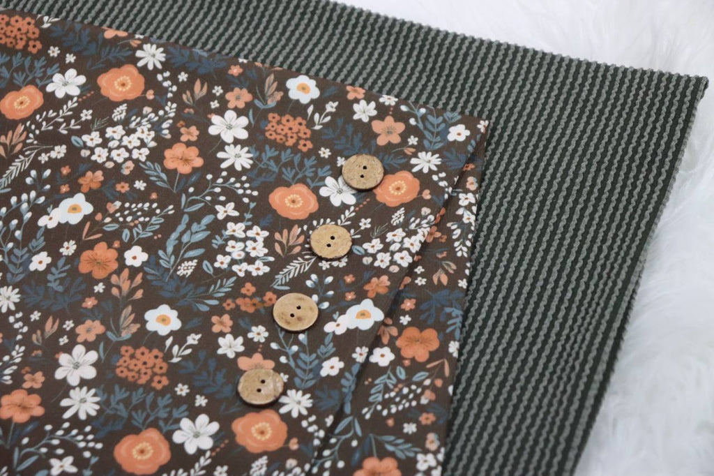 Ditsy Daffodil floral Cloud Poly by the half yard