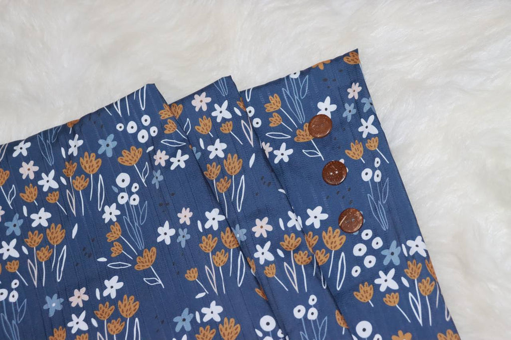 Hale Navy Blooms
by the half  yard Raised Poly Pinstripe