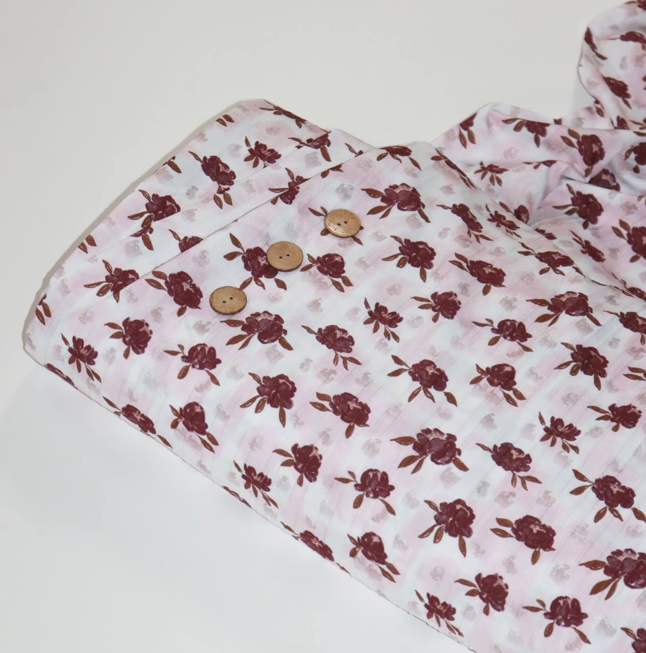 Ombre’ Peony by the half yard Raised Poly Pinstripe